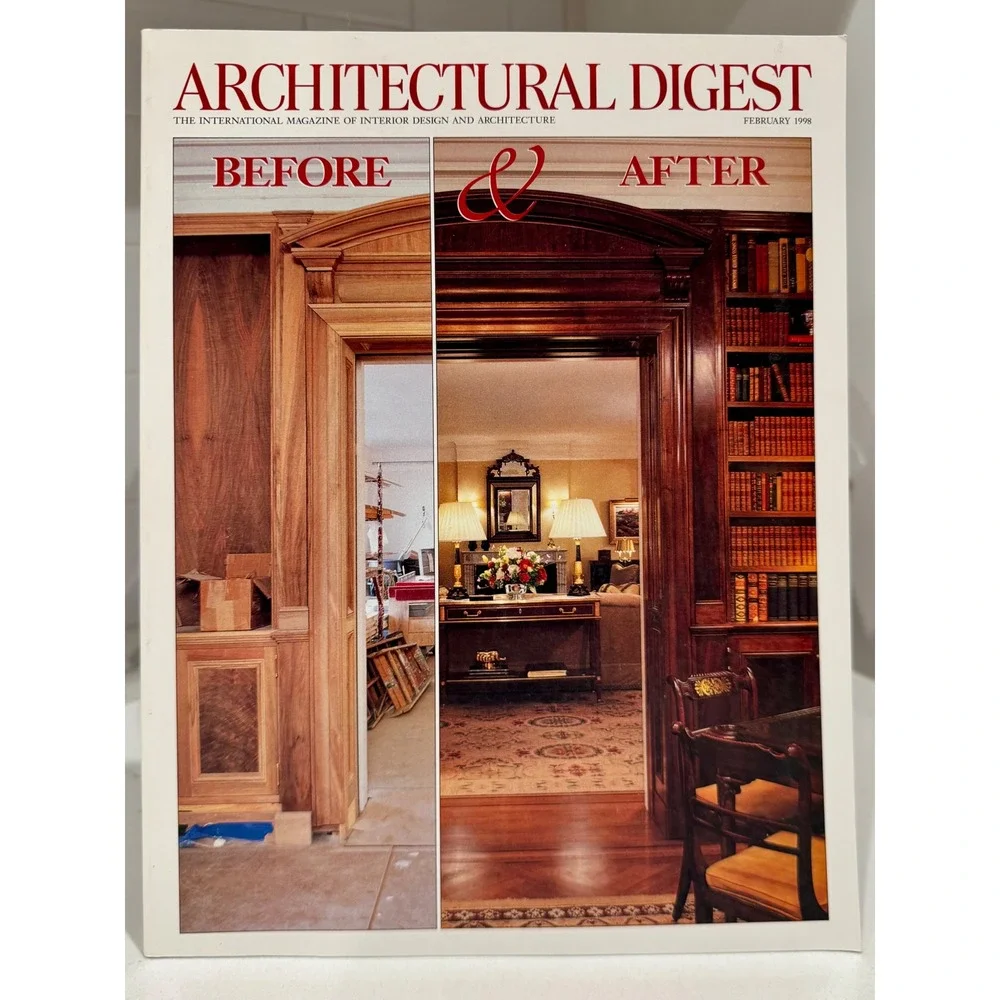 Architectural‎ Digest Feb 1998 Before & After Interior Design Magazine Vintage